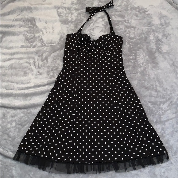 Forever 21 Dresses & Skirts - Black and White Polka Dot Halter Dress